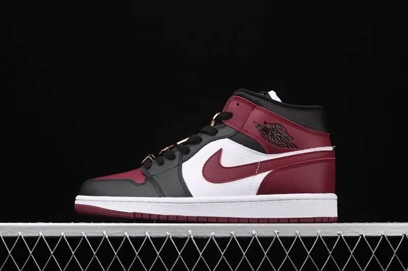 All categories Air Jordan Jordan series basketball shoes Air Jordan 1 Mid Air Jordan 1 Mid AJ1 Joe 1 China 35th anniversary limited black and red color mid-top basketball shoes CZ4385-016
